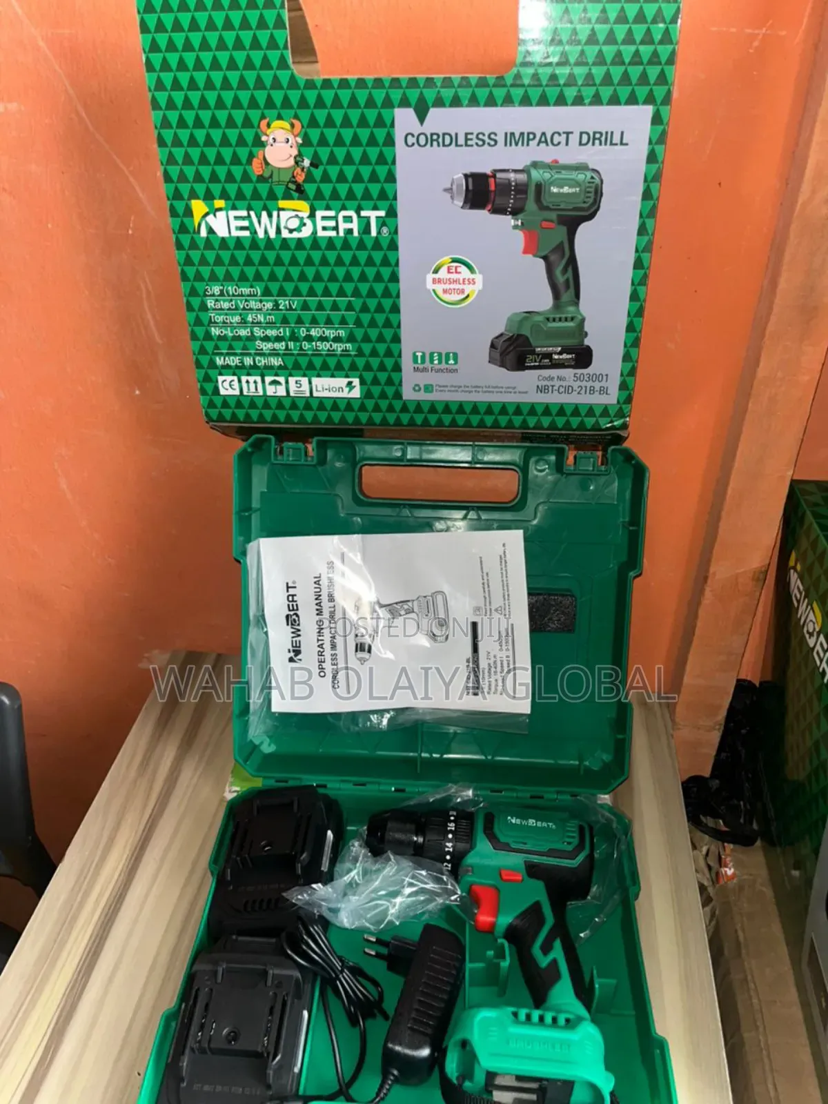 New Beat E 21v Cordless Impact Drill – Brushless Powerful Tool