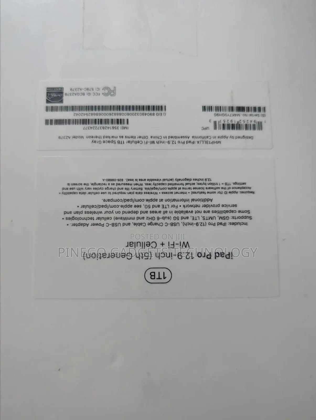 New Apple iPad Pro 1 TB Gray