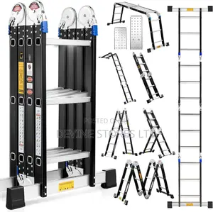 4×3 Heavy Duty Aluminum Foldable Turkey Ladder(12 Steps)