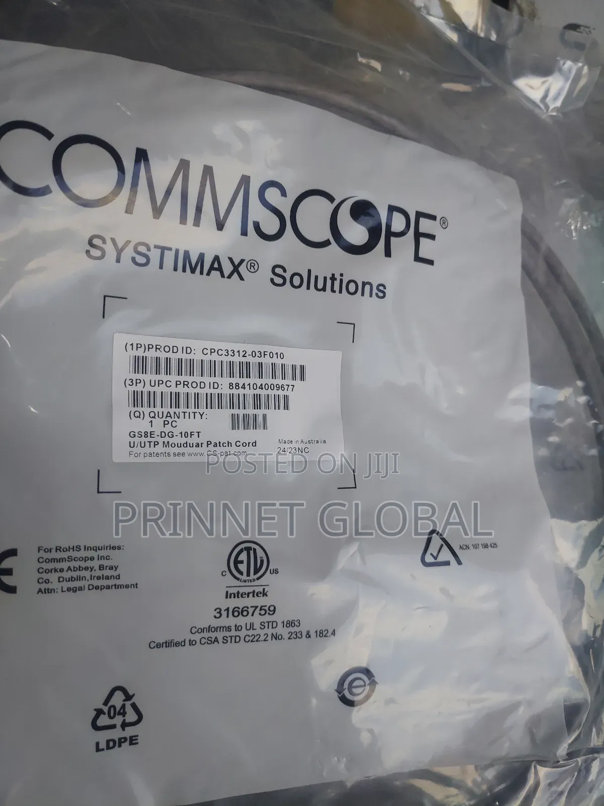 3m Cat6 Commscope Patch Cord