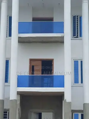 Blue Glass Hand Railings