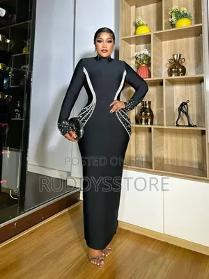 Long Bandage Dress for Women | Elegant Bodycon Evening Outfit