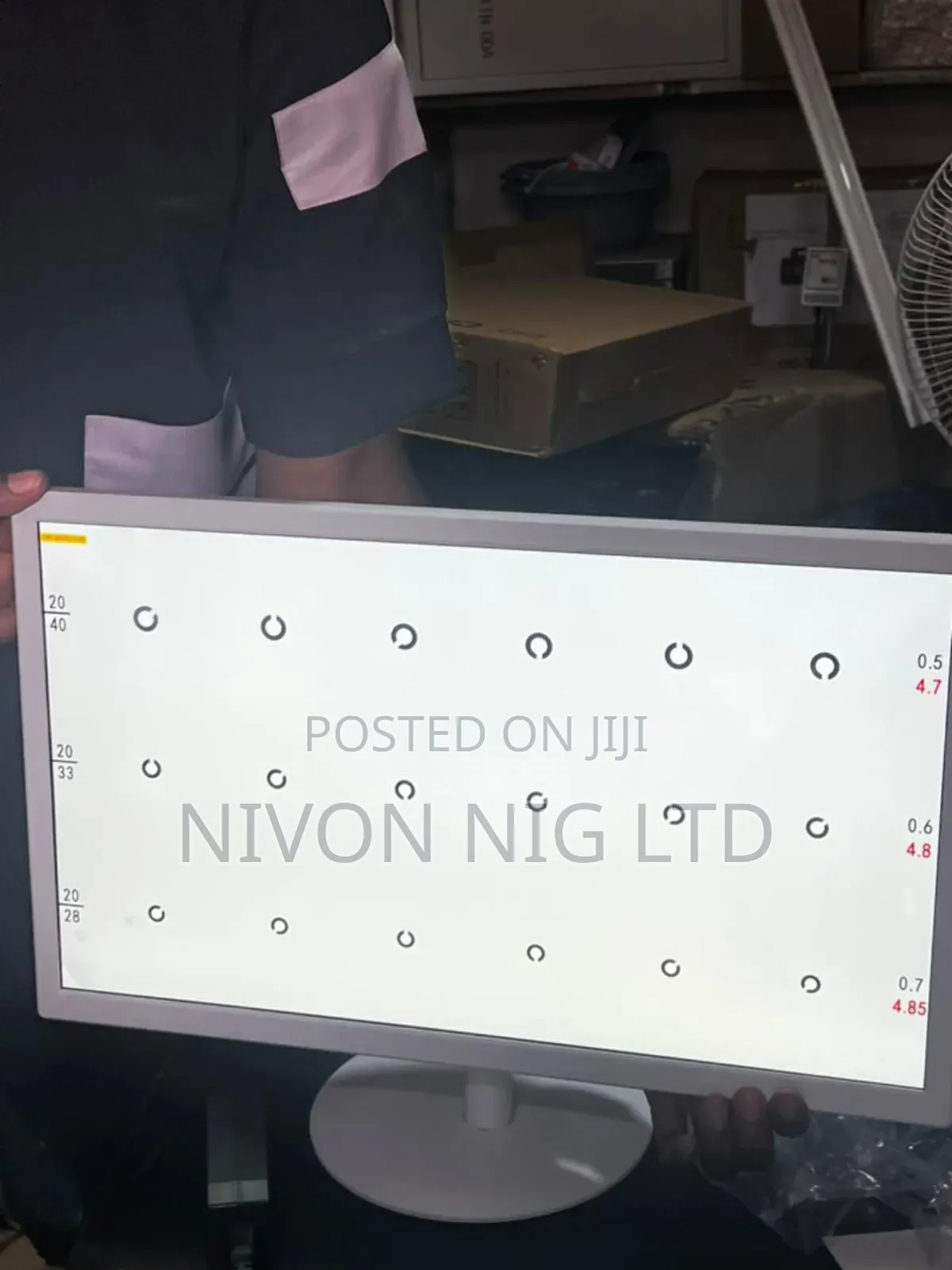 Electronic Visual Acuity Chart Tv