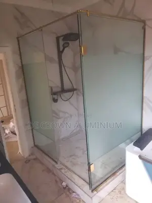 Bathroom Cubicle With Gold Accessories