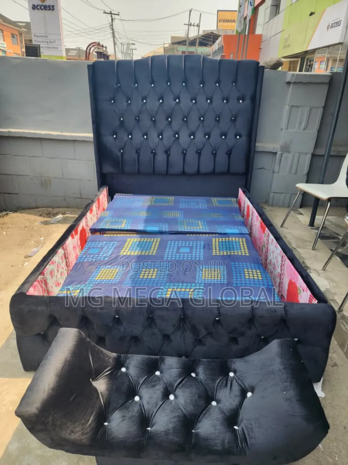 4/6 Blue Color Bedframe
