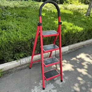 4 Steps Aluminun Heavy Duty Red Ladder