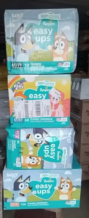 Pampers Easy Ups Training Underwears Size 2t-3t, 3t-4t, 4t-5t, 5t-6t