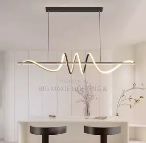 Minimalist Long Strip Restaurant Ceiling Chandelier