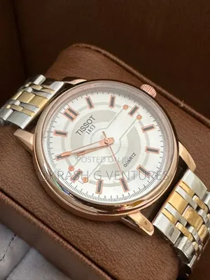 Tissot Rose Gold/Silver Chain Watch for Unisex