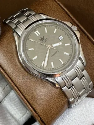 JWZZ Flat Silver Chain Watch for Unisex
