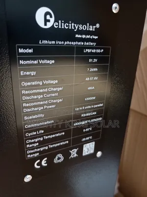 7.2kwh 51.2v Felicity Lithium Iron Battery