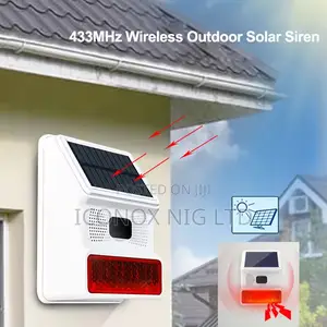 433mhz Wireless Solar Sound Light Flash Alarm Outdoor Alarm Horn