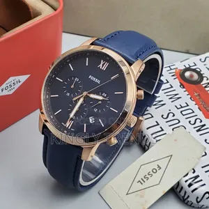 Fossil Leather Wright Wristwatch