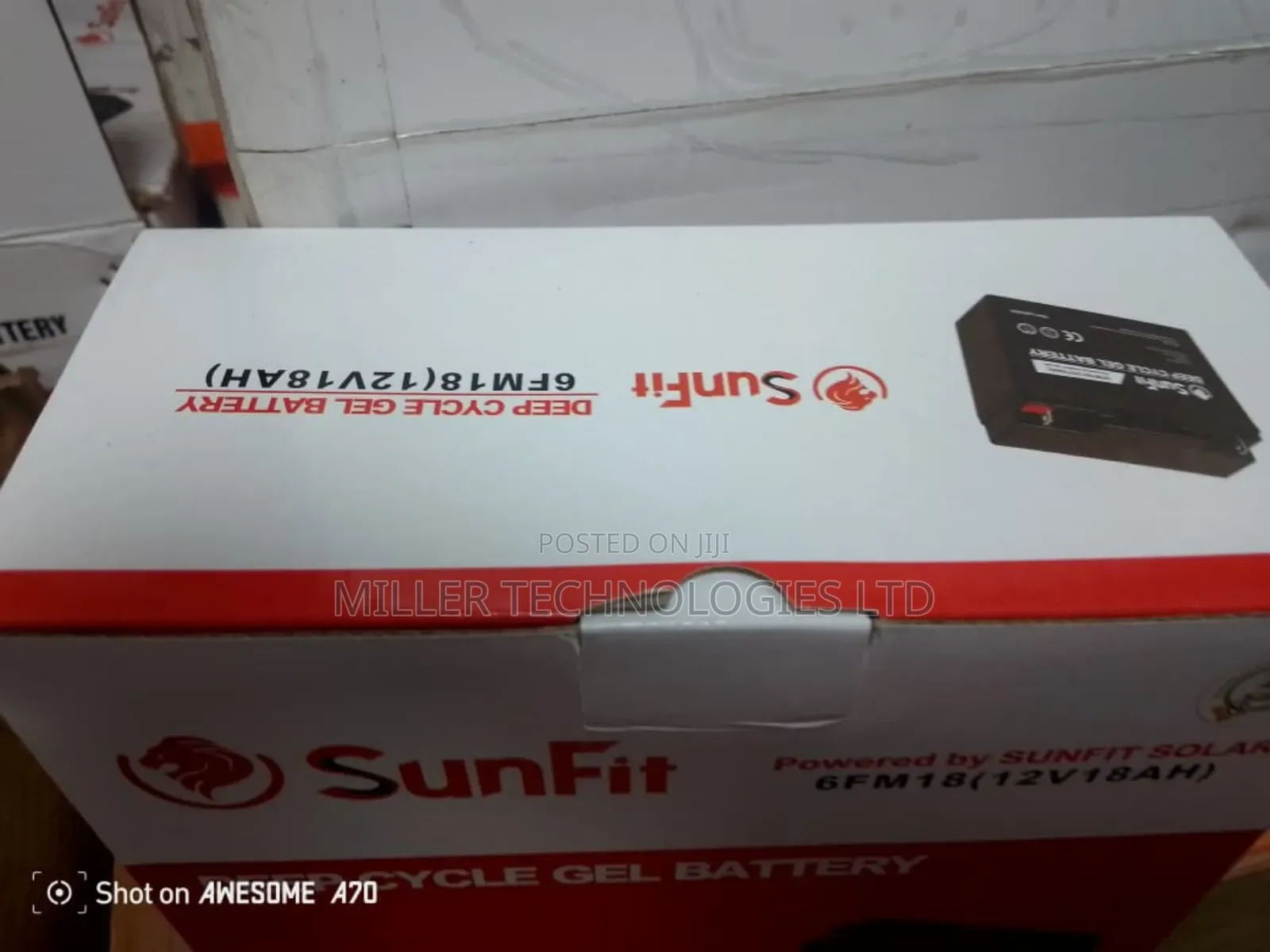 New Model Sunfit Gel 18ah Battery