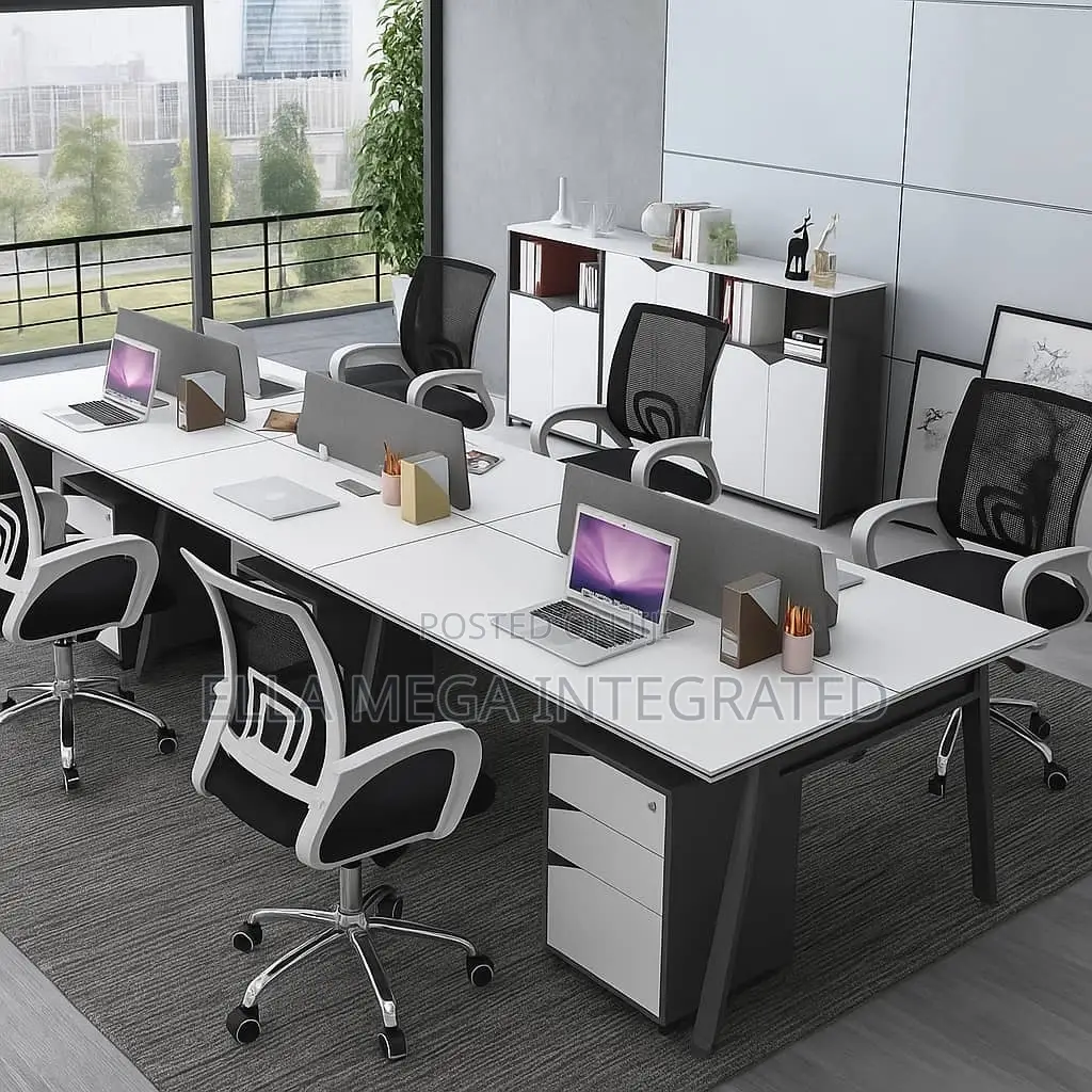 6 Seaters Working Station With 3 in 1 Divider Drawer