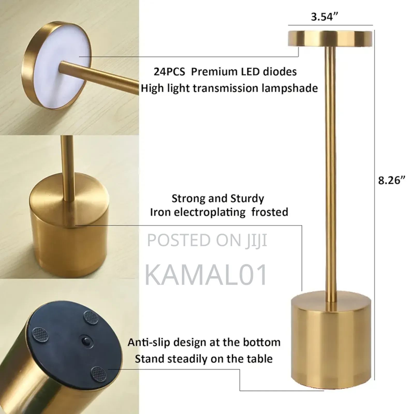Cordless Led Table Lamp With Touch Sensor,Dining Table Lamp