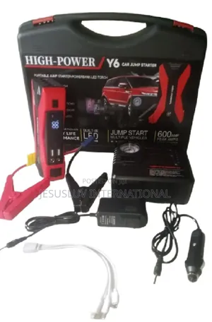 Car Jump Starter With Digital Display Tire Inflator 12volts