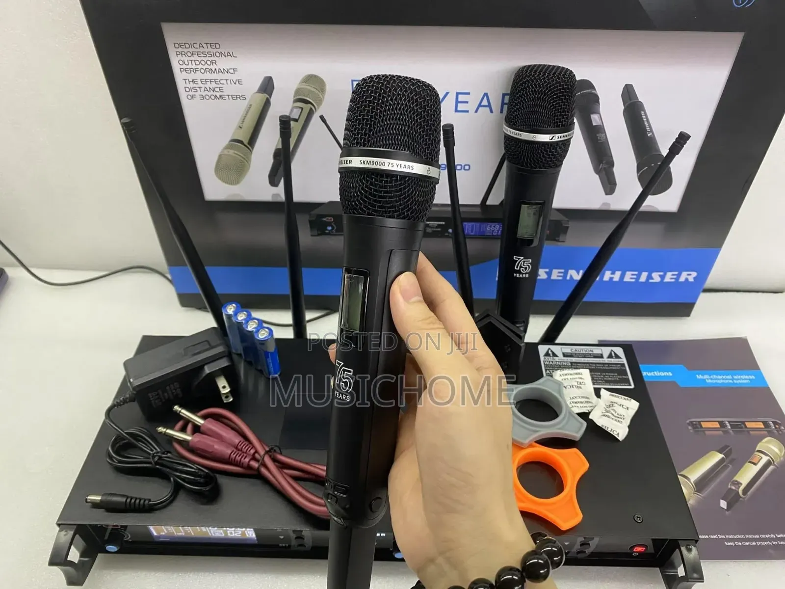 Digital Wireless Microphone System With Two Handheld Microphone