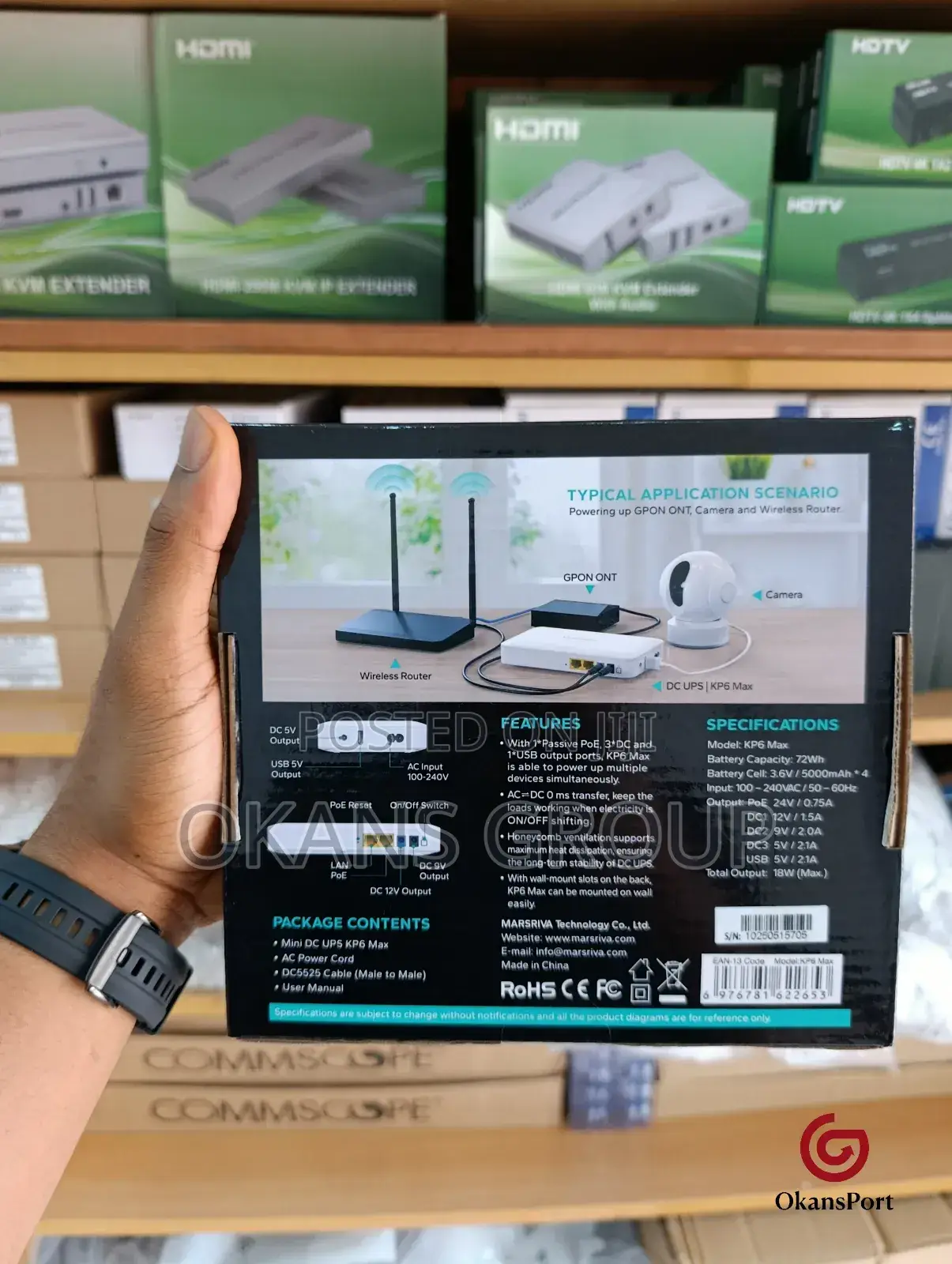 Smart Dc Mini Ups – Backup Power For Routers, Onts Cctv (Power Bank)