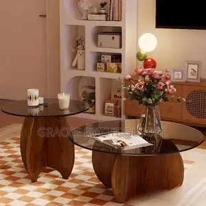 2pcs Glass Center Table