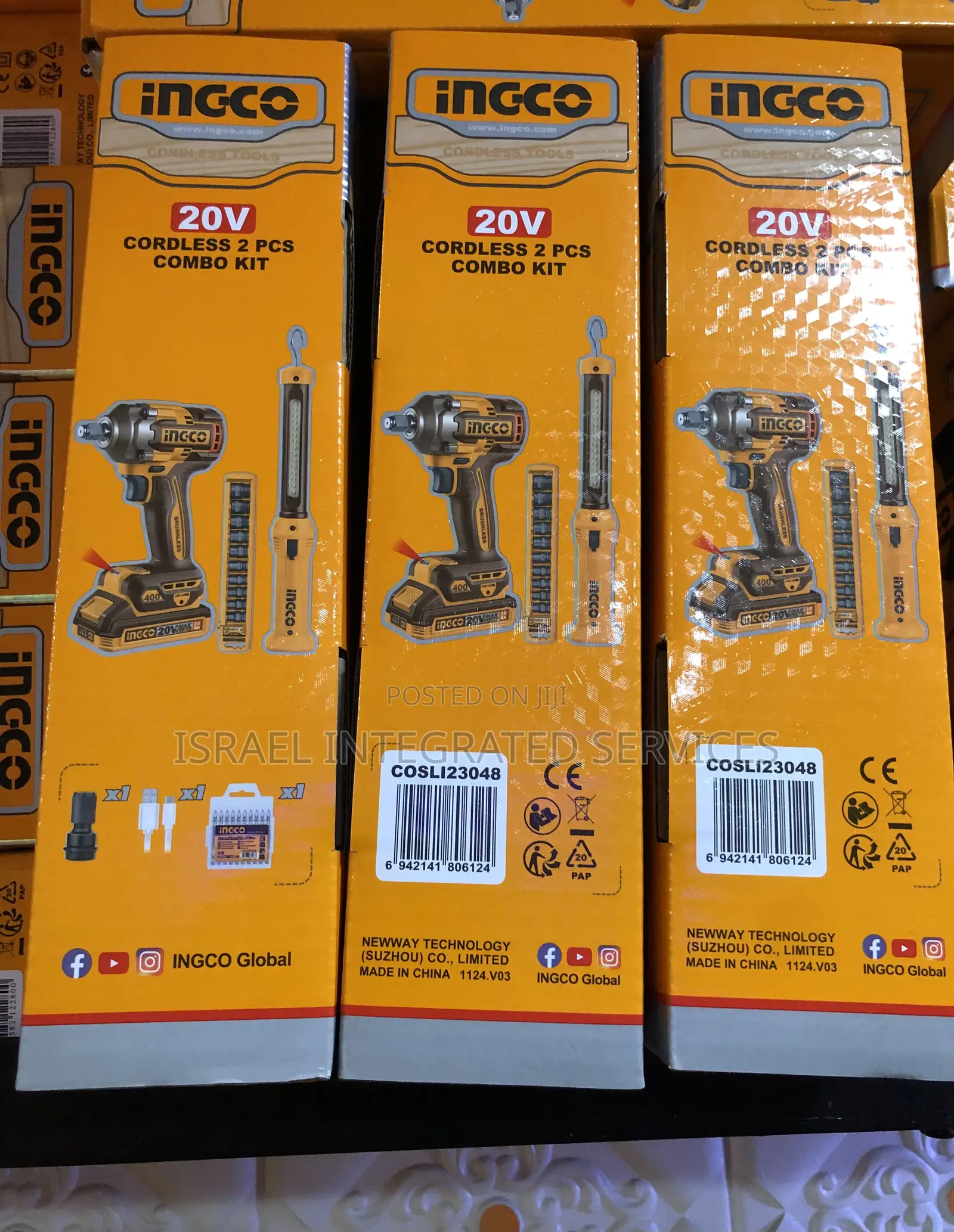 Impact Socket Ingco 20v Cordless 2 PCS Combo Kit