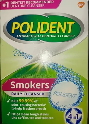 Polident Antibacterial Denture Cleanser -- 6tabs