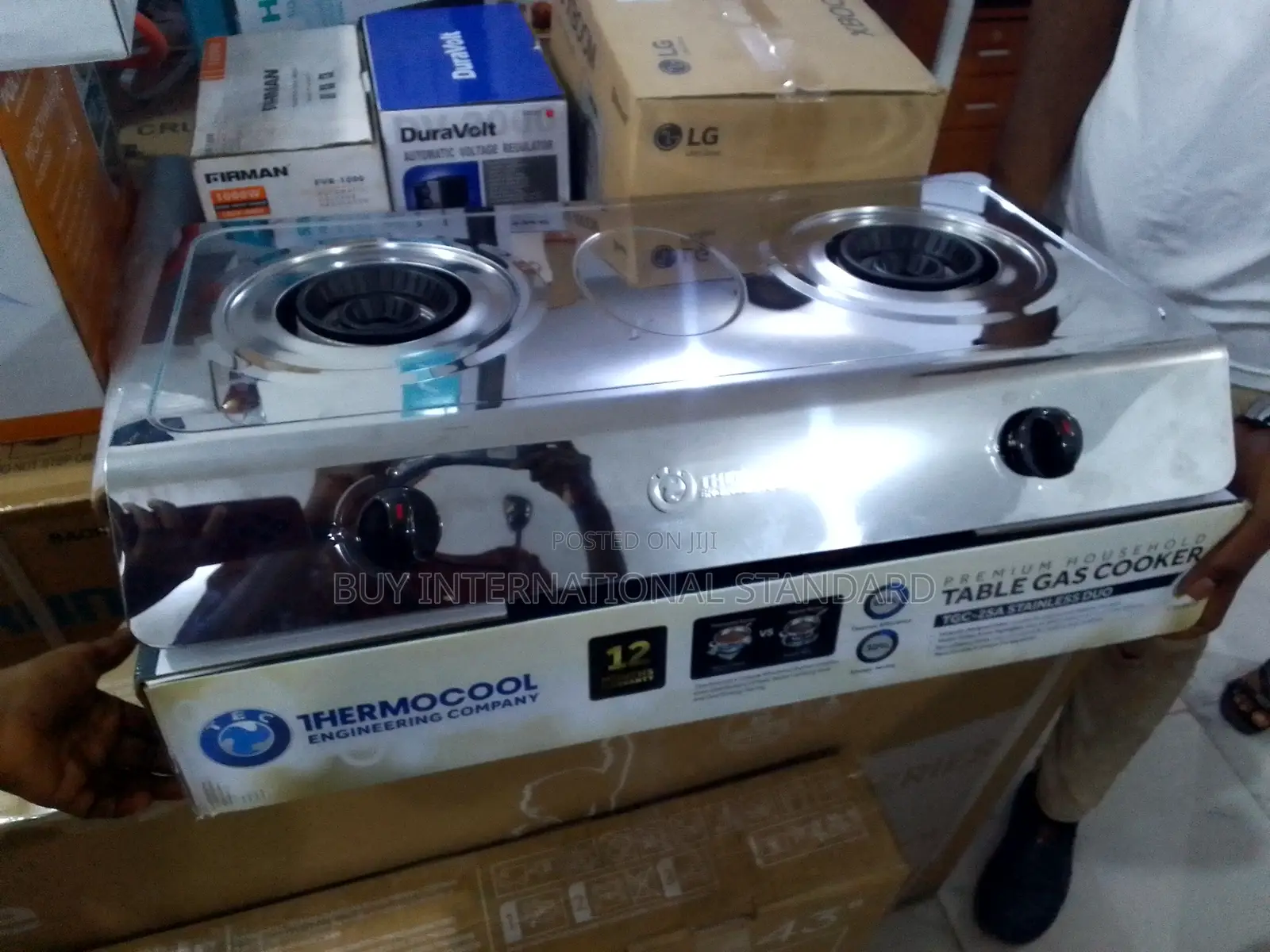 Thermocool Table Gas Cooker – 2 Burner Stainless Duo