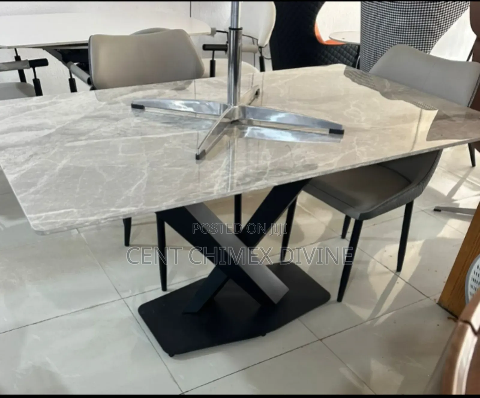 160*90cm Marble Top Table Strong Iron Frame