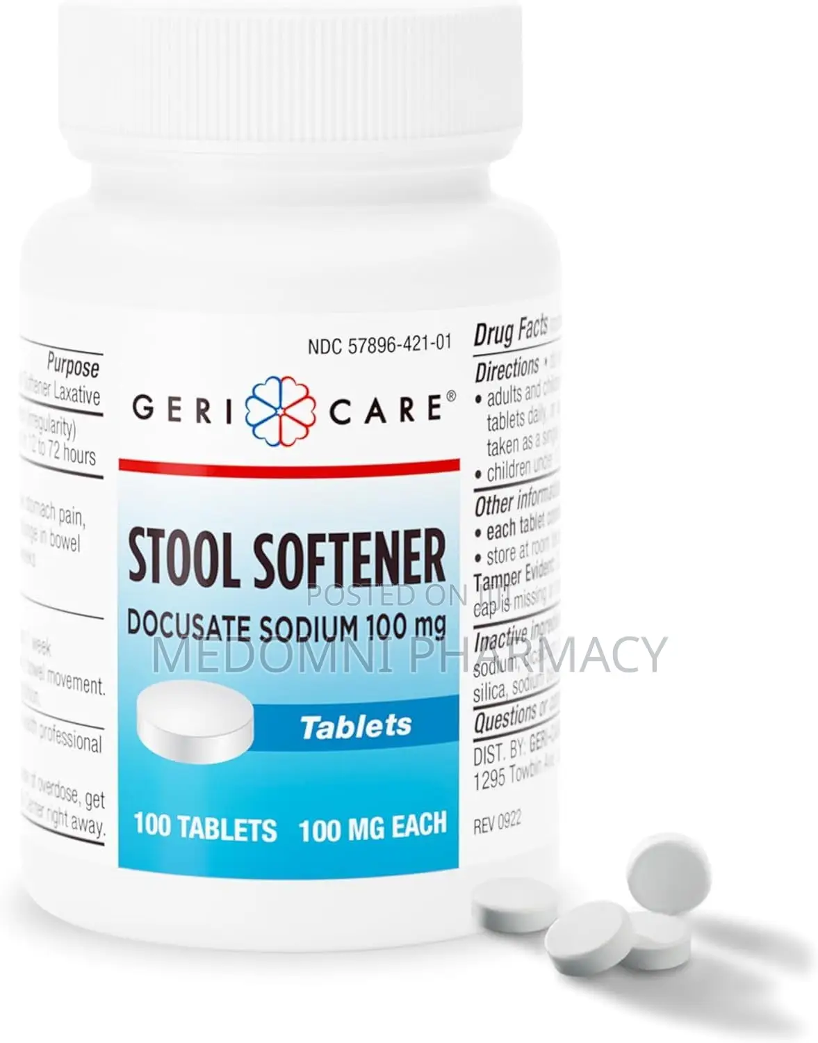 Stool Softener 100mg, Gentle Constipation 100 Softgels
