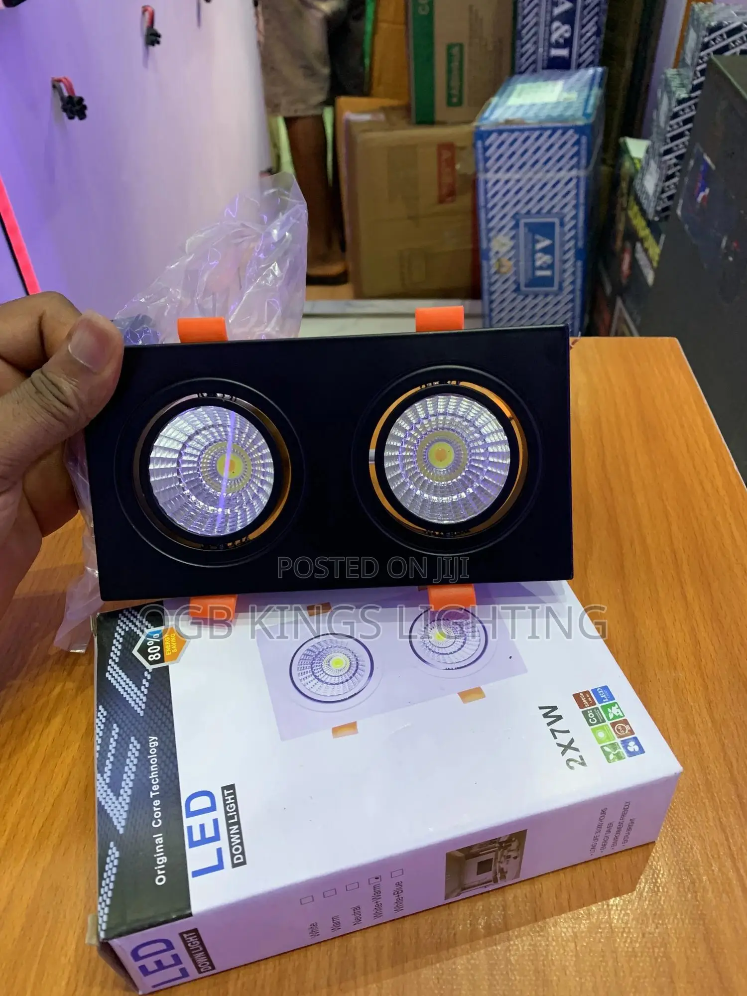 Recessed Double Led Dimmable Downlight Cob 7w Spot Decoration