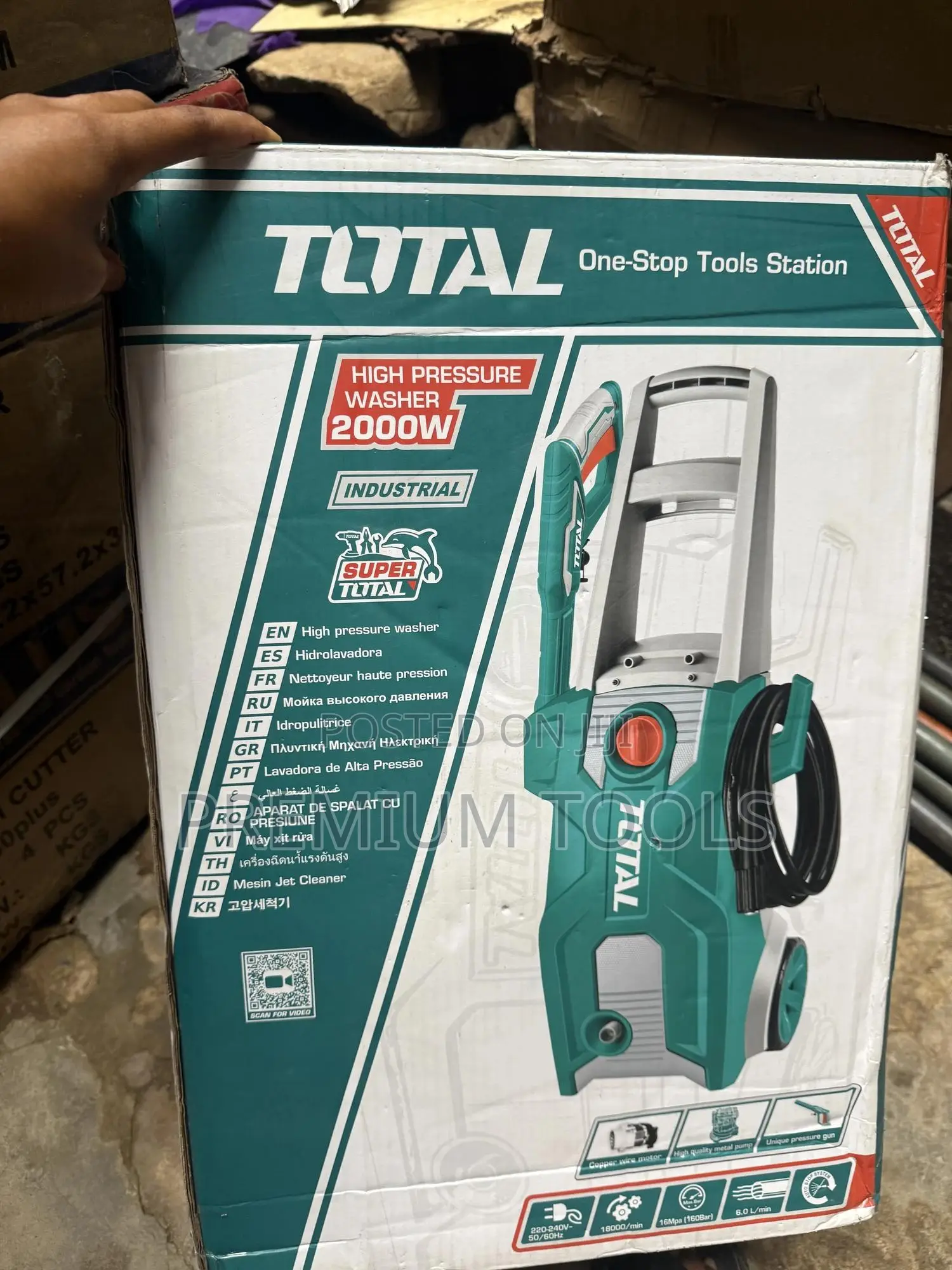 Total High Pressure Washer 2000w Electric Machine