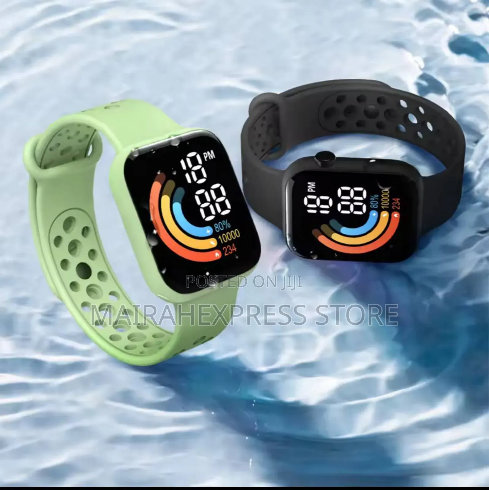 Led Creative Dial Rainbow Pattern Electronic Watch