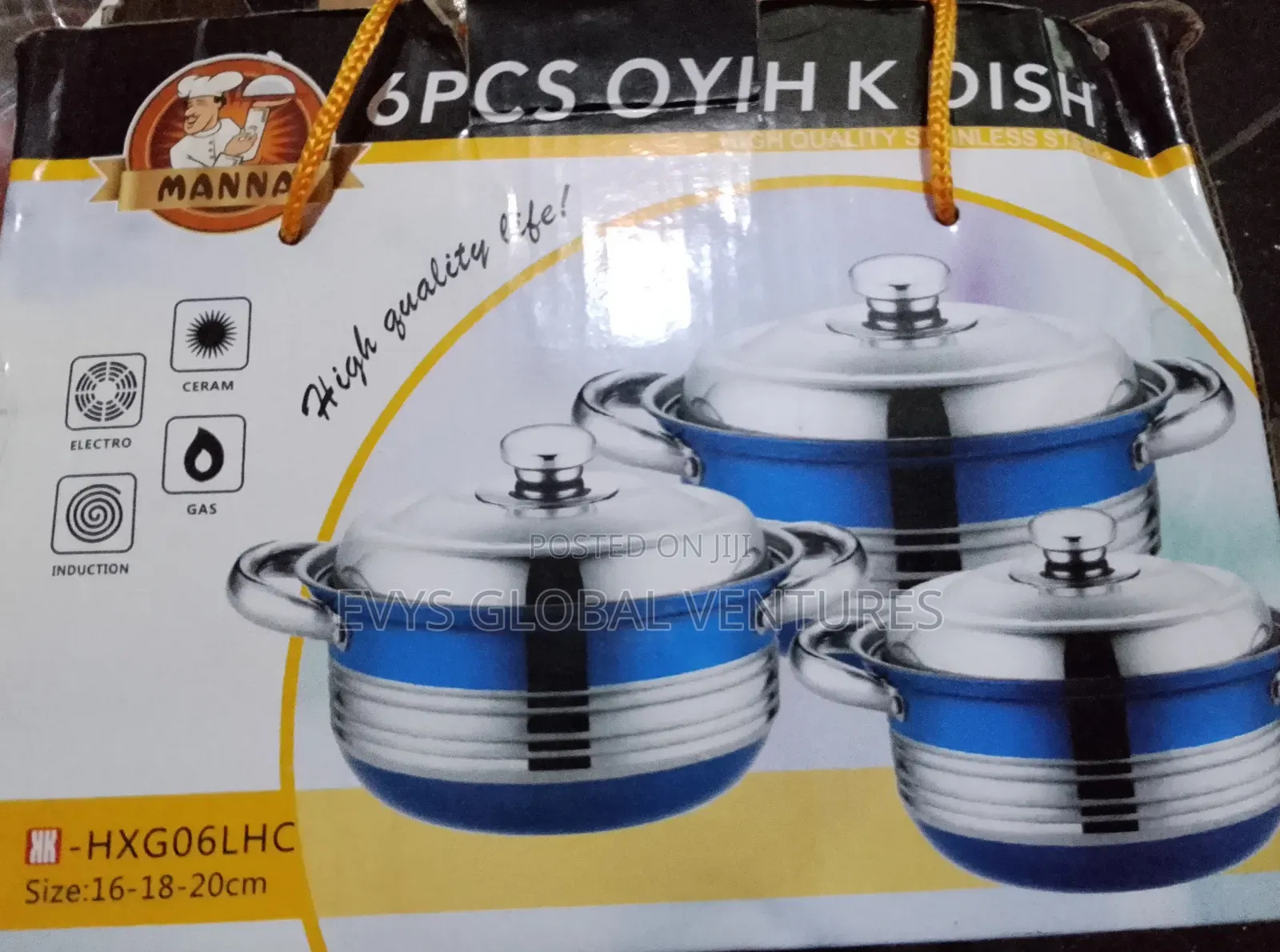 Stainless Steel Cookware Ware Set - 6 PCS