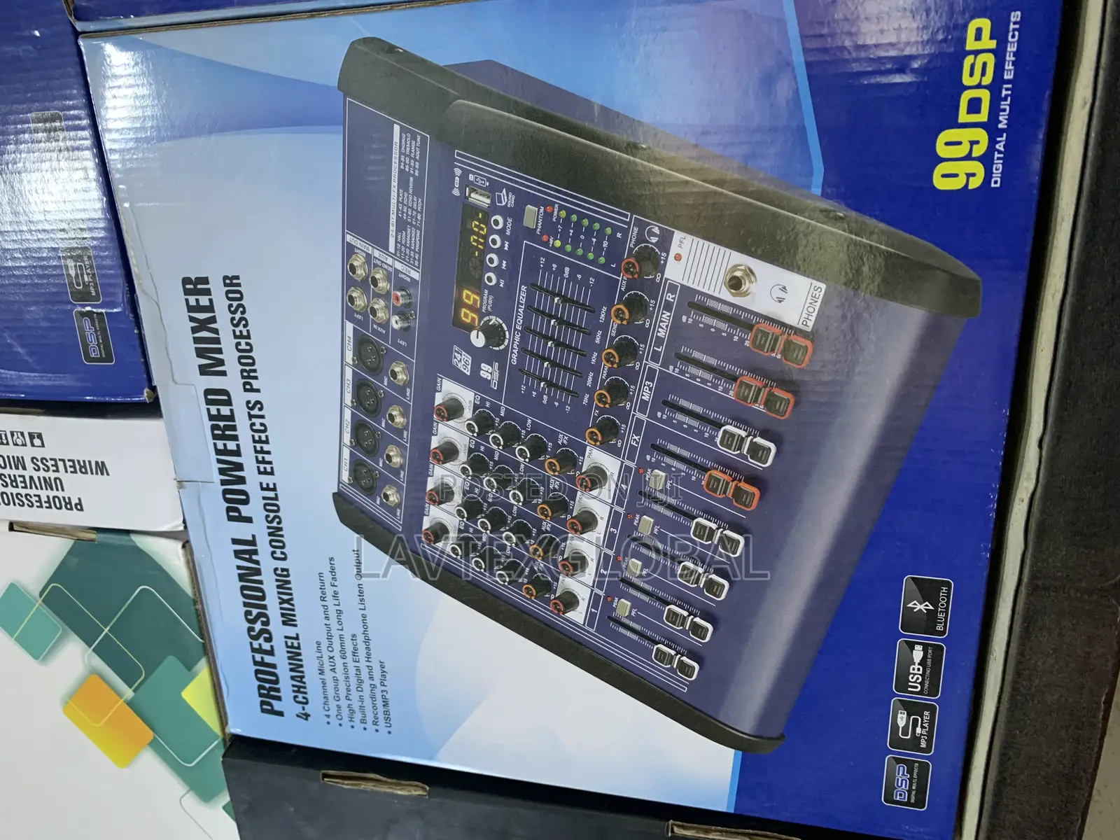 4 Channel Powered Mixer (Flat)