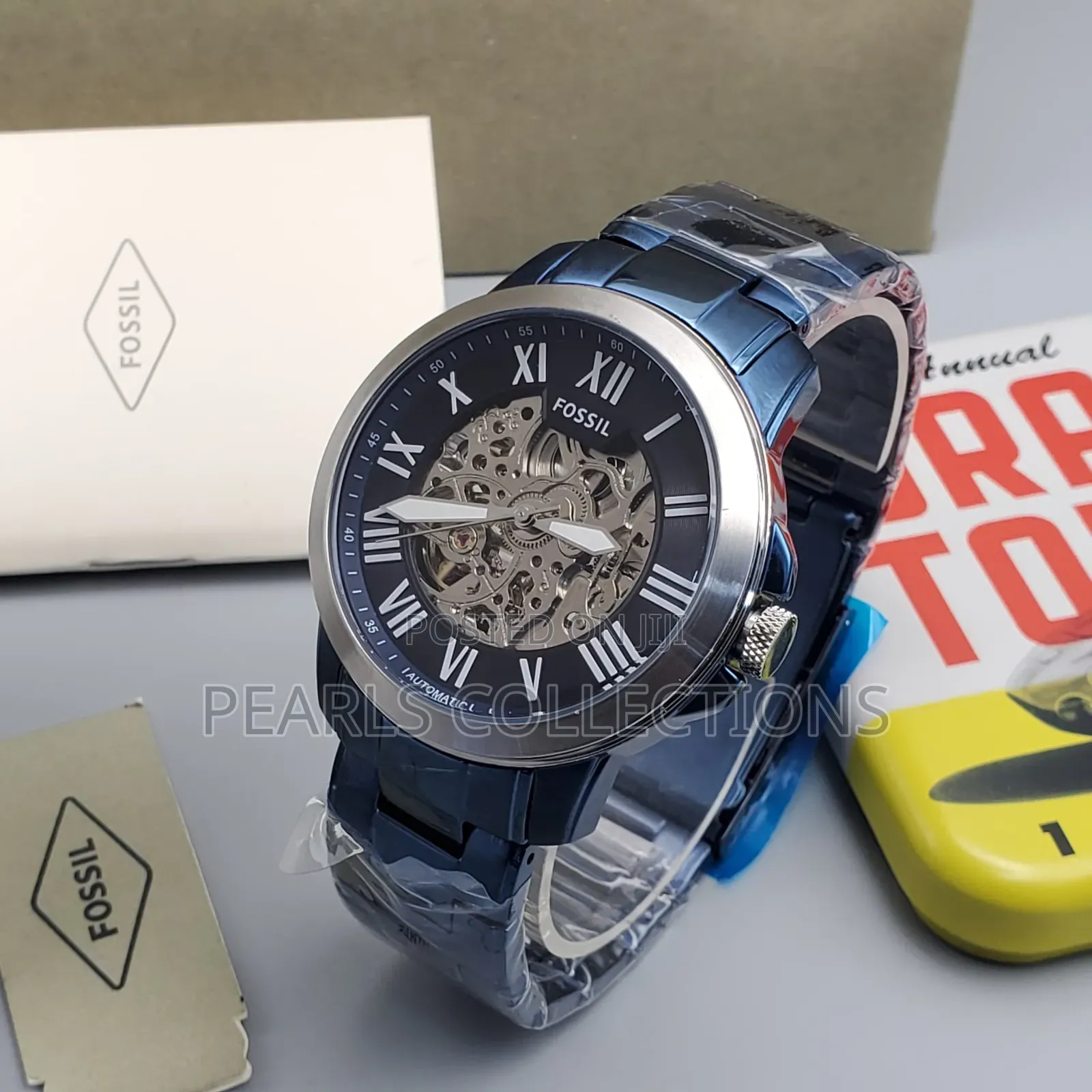 Fossil Automatic Blue Chain Watch