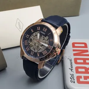 Fossil Automatic Black Leather Watch