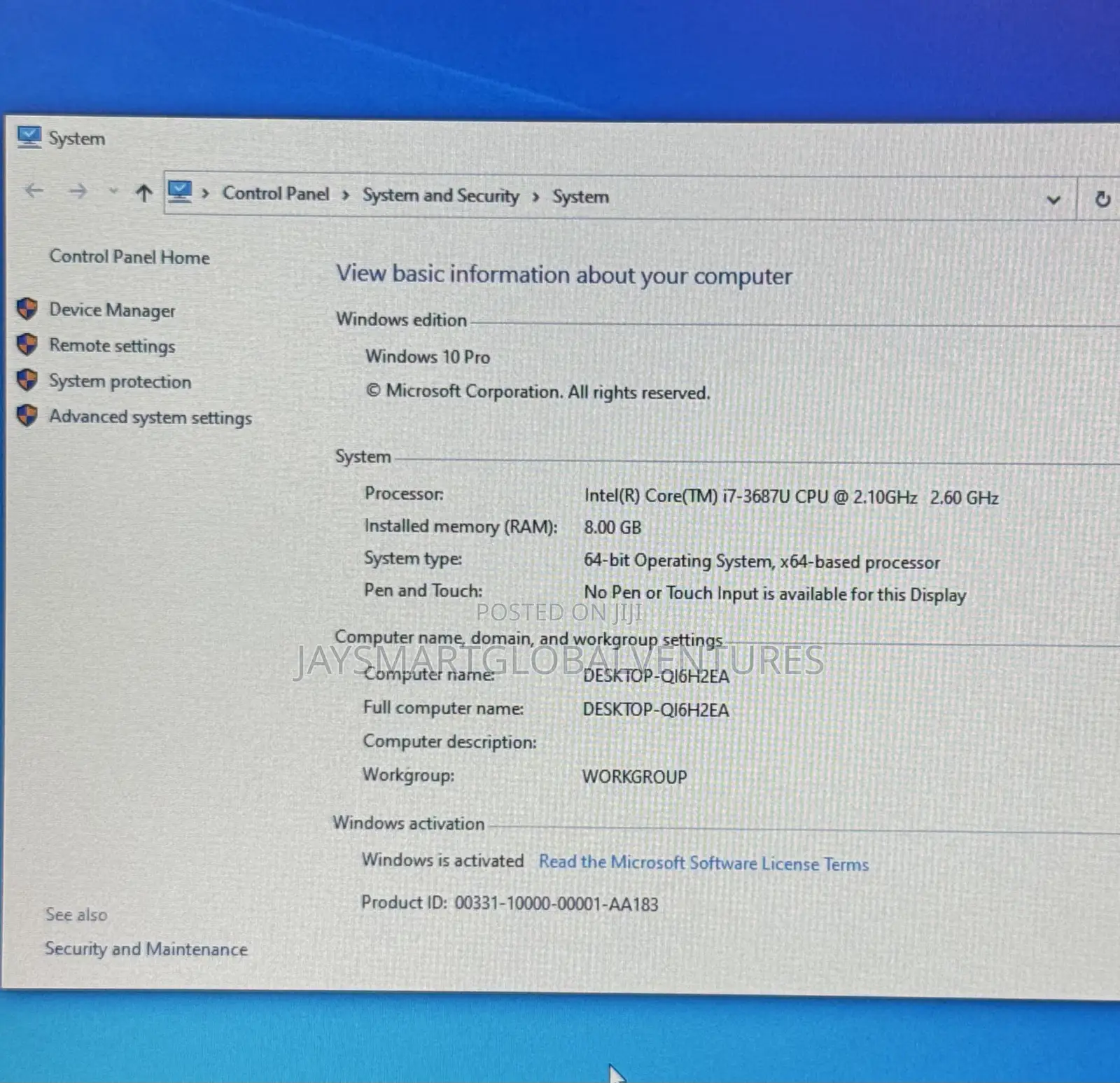 Laptop Dell Latitude 6430u 8GB Intel Core i7 SSD 256GB