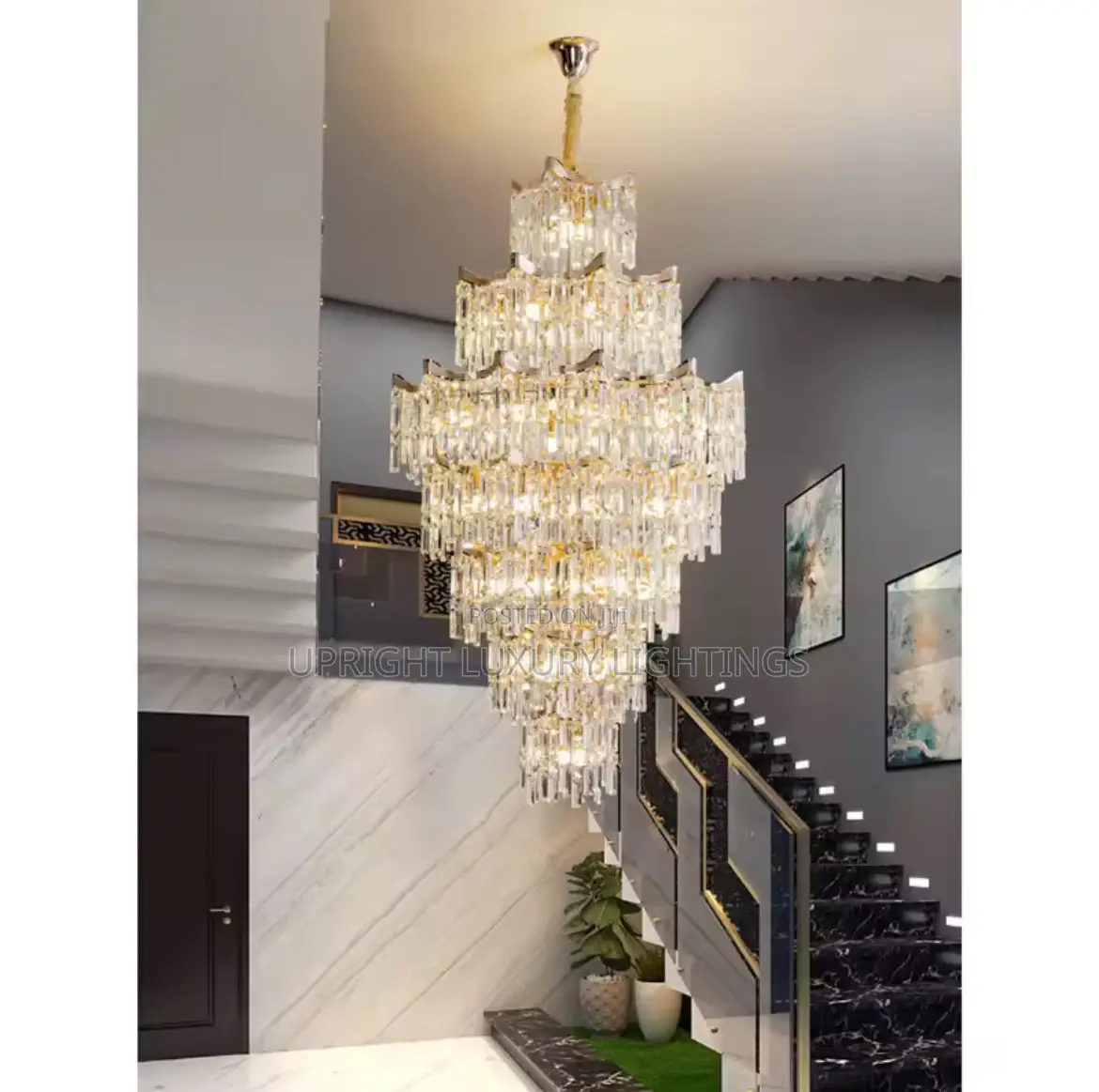 Crystal Long Chandelier