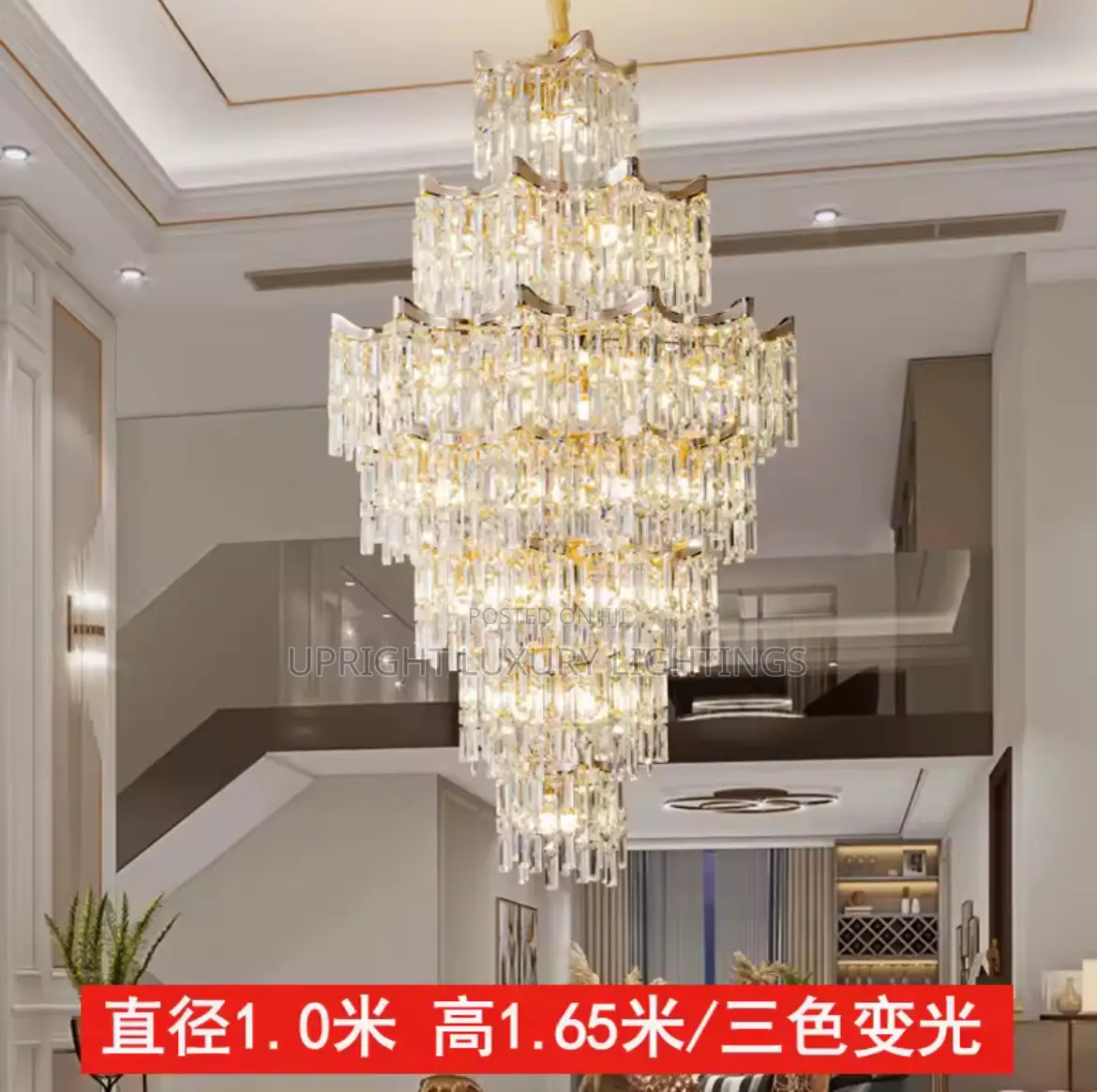 Crystal Long Chandelier