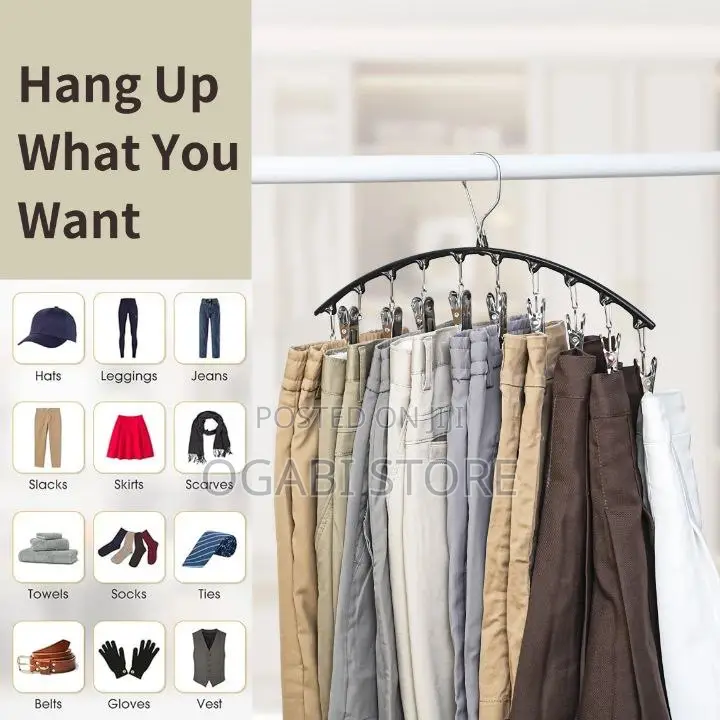 Multi-Clip Clothes Hanger