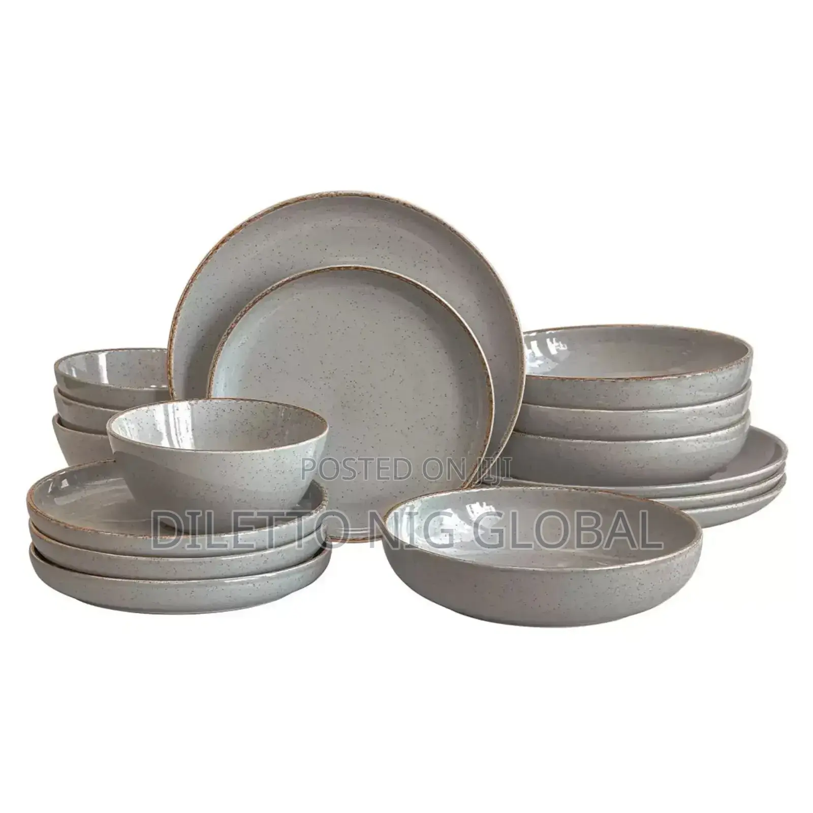 Over Back 16 Piece Stoneware Dinnerware Set in 4 Colours