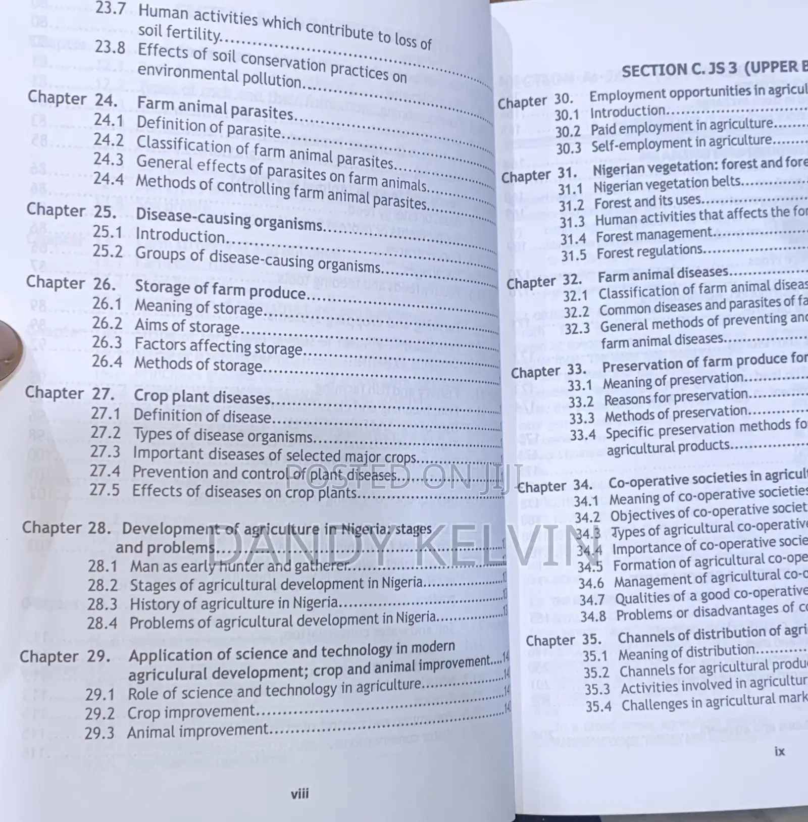 Intensive Agriculture for Junior Secondary Schools