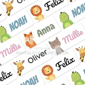 Usa 60 Stick on Name Labels for Clothes Q