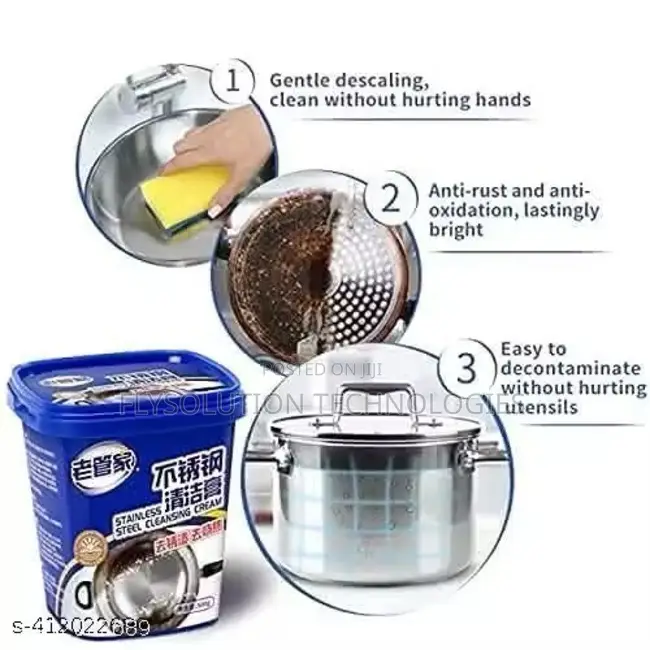 Oven Pots Cookware Kitchen Cleaner Stainless Steel Cleaning Paste