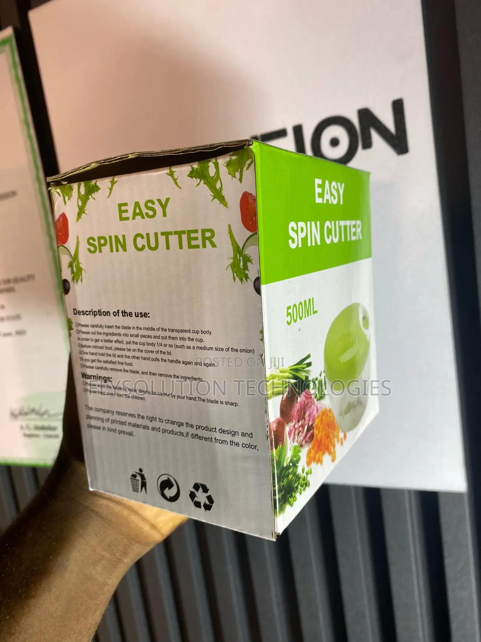 Easy Spin Cutter Manuel Vegetable Pepper Slicer