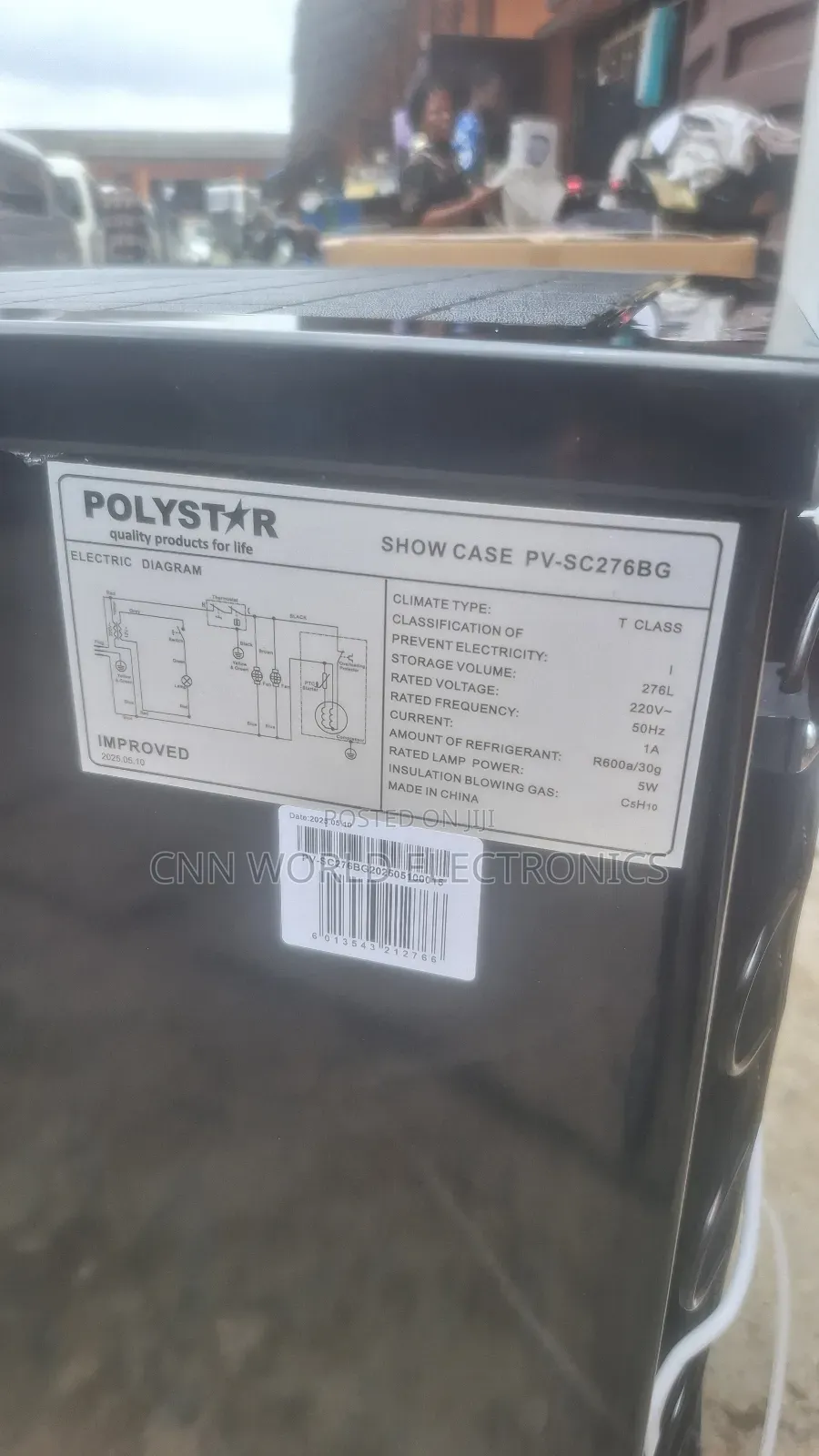 New Polystar Wine Display Chiller Single Door Fridge for Business