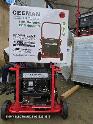 Ceeman Petrol Generator Model Eco5990e2 100% Copper Coil