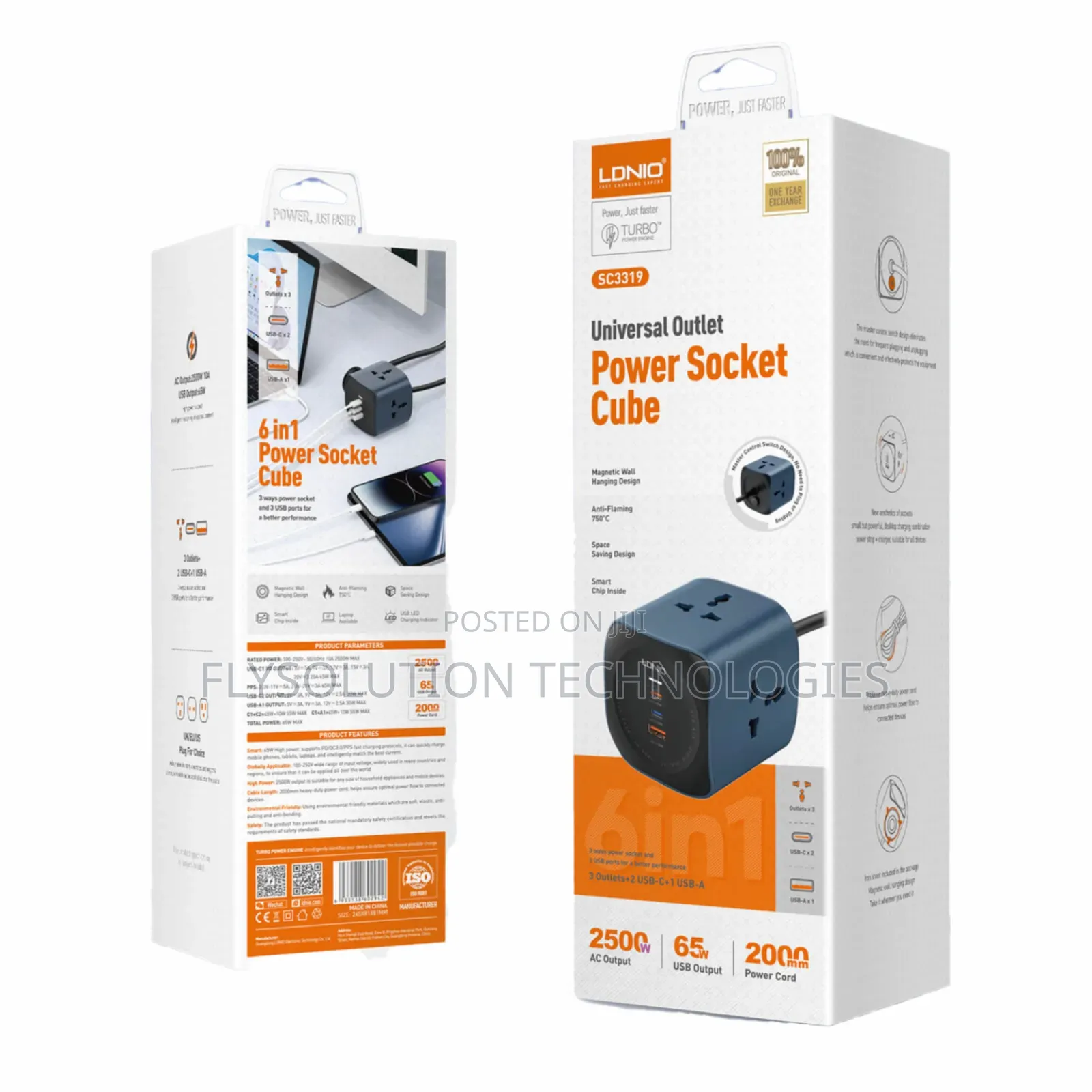 Ldnio Sc3319 Universal Power Socket Cube