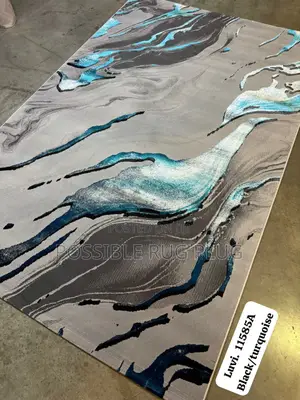Sky Blue Design Center Rug