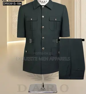 Classic Turkish Matured Men Safari Suit